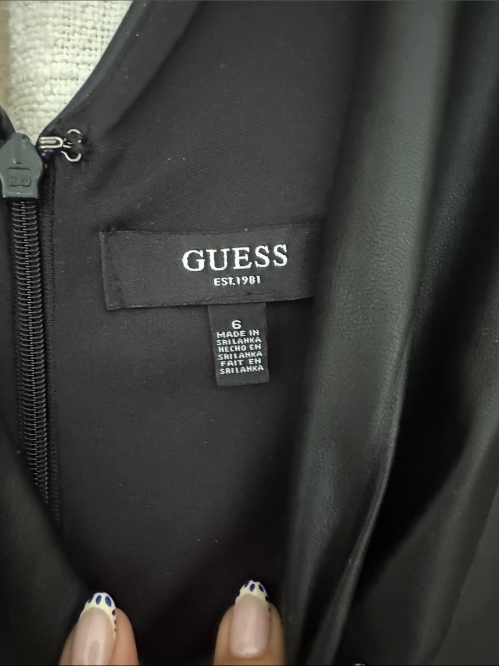 Guess Black Faux Leather Asymmetrical Wrap Dress - Picture 2 of 5